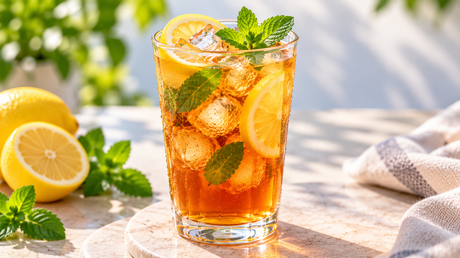 Iced Gut Love Tea Cooler: A Caffeine-Free Summer Drink