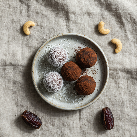 Cashew & date no-bake energy balls