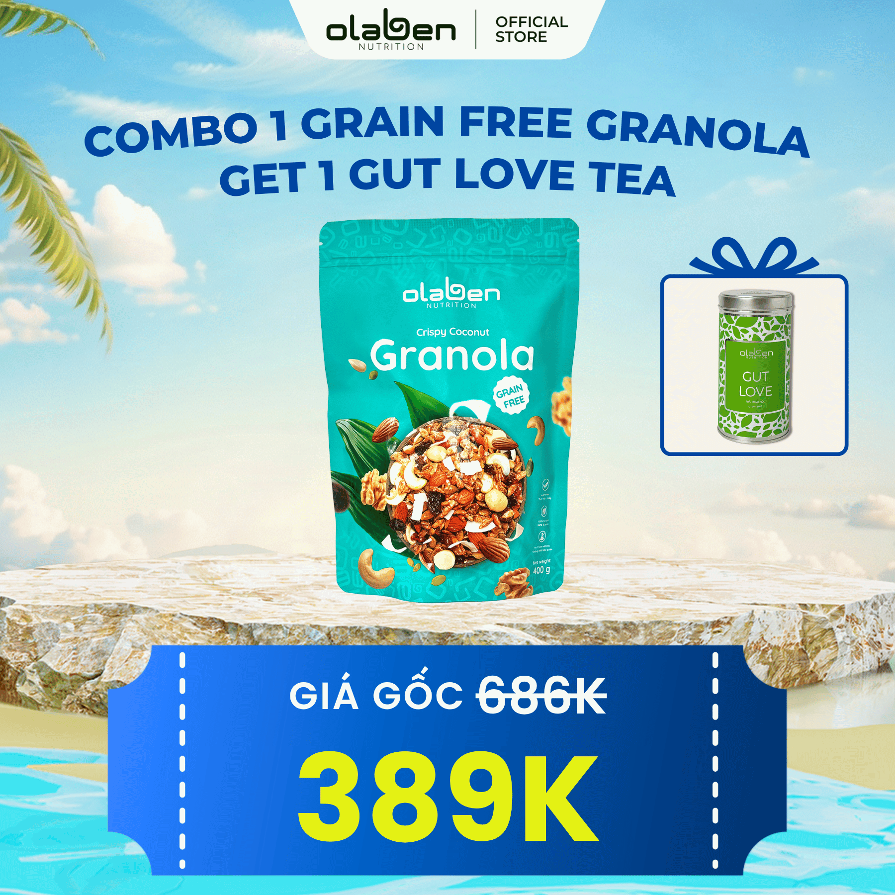 Combo 1 Grain Free Granola GET 1 Gut Love Tea