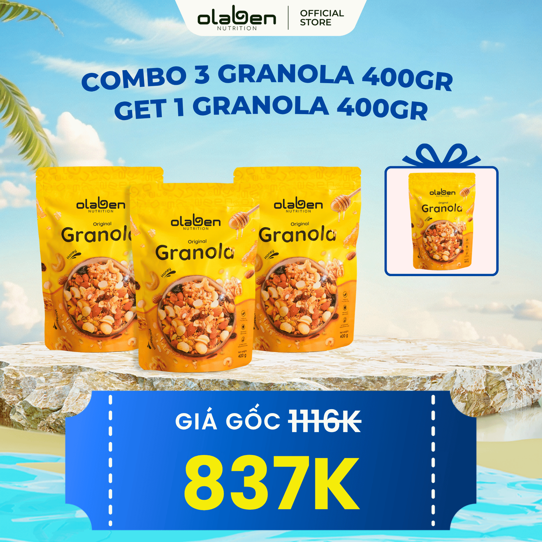 Combo 3 Premium Granola 400gr GET 1 Premium Granola 400gr