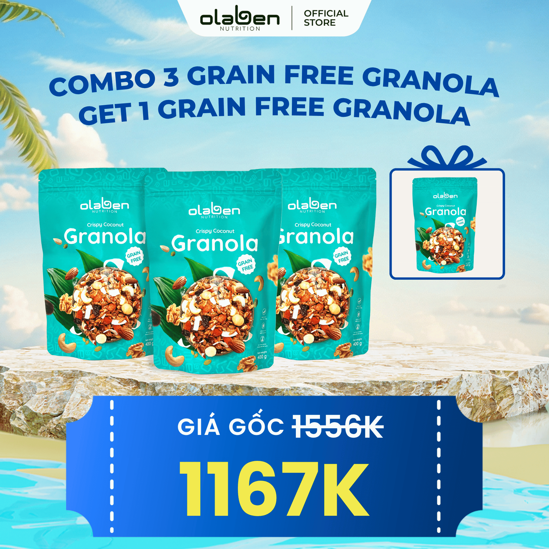 Combo 3 Grain Free Granola GET 1 Grain Free Granola