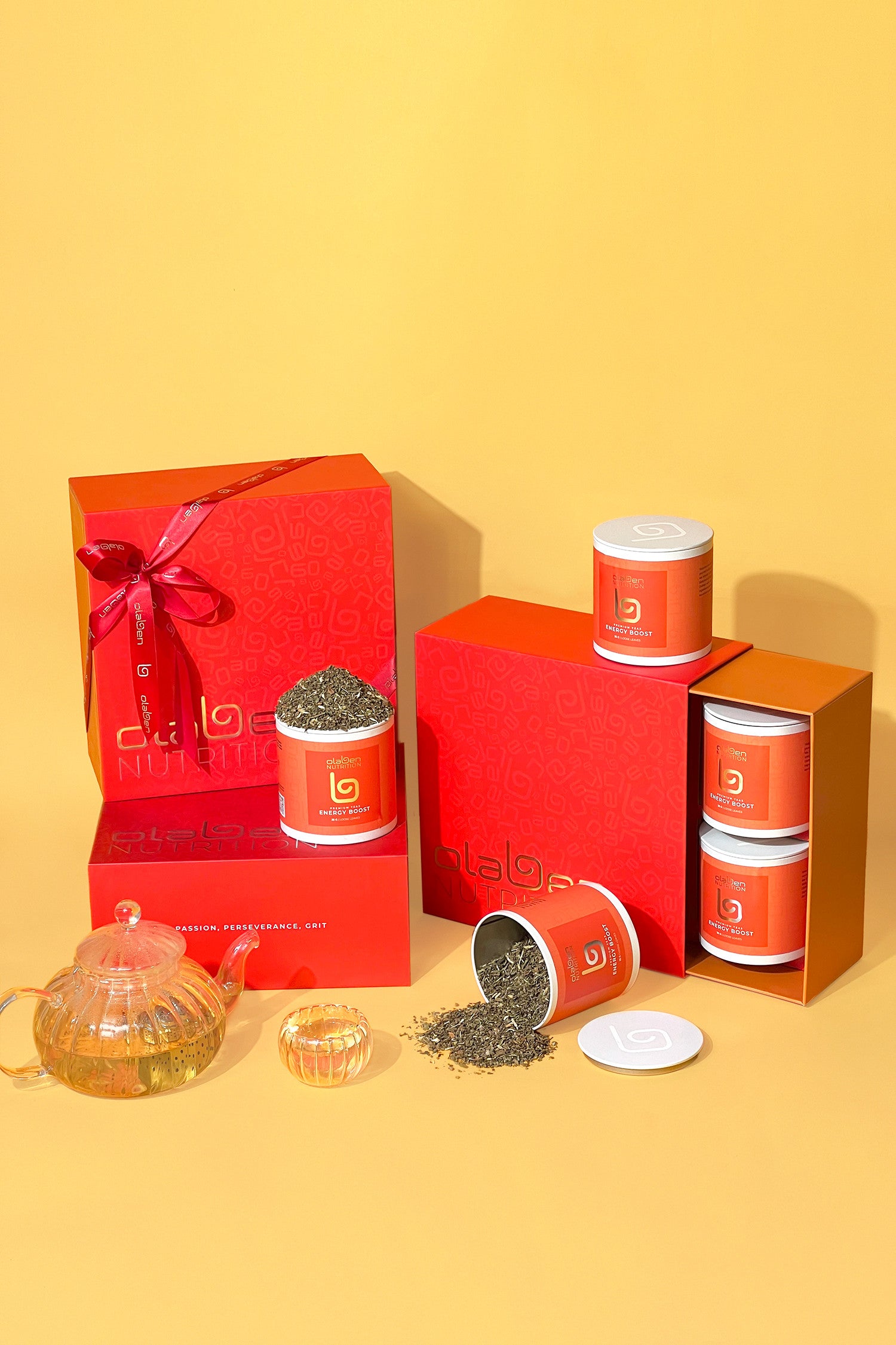 Olaben red gift box contains 4 bottles